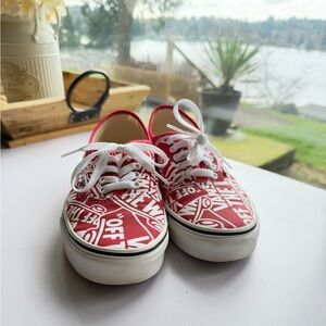 Red and white men’s vans